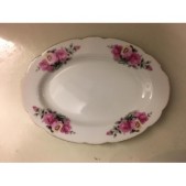 60's Oval Rosy pattern plate